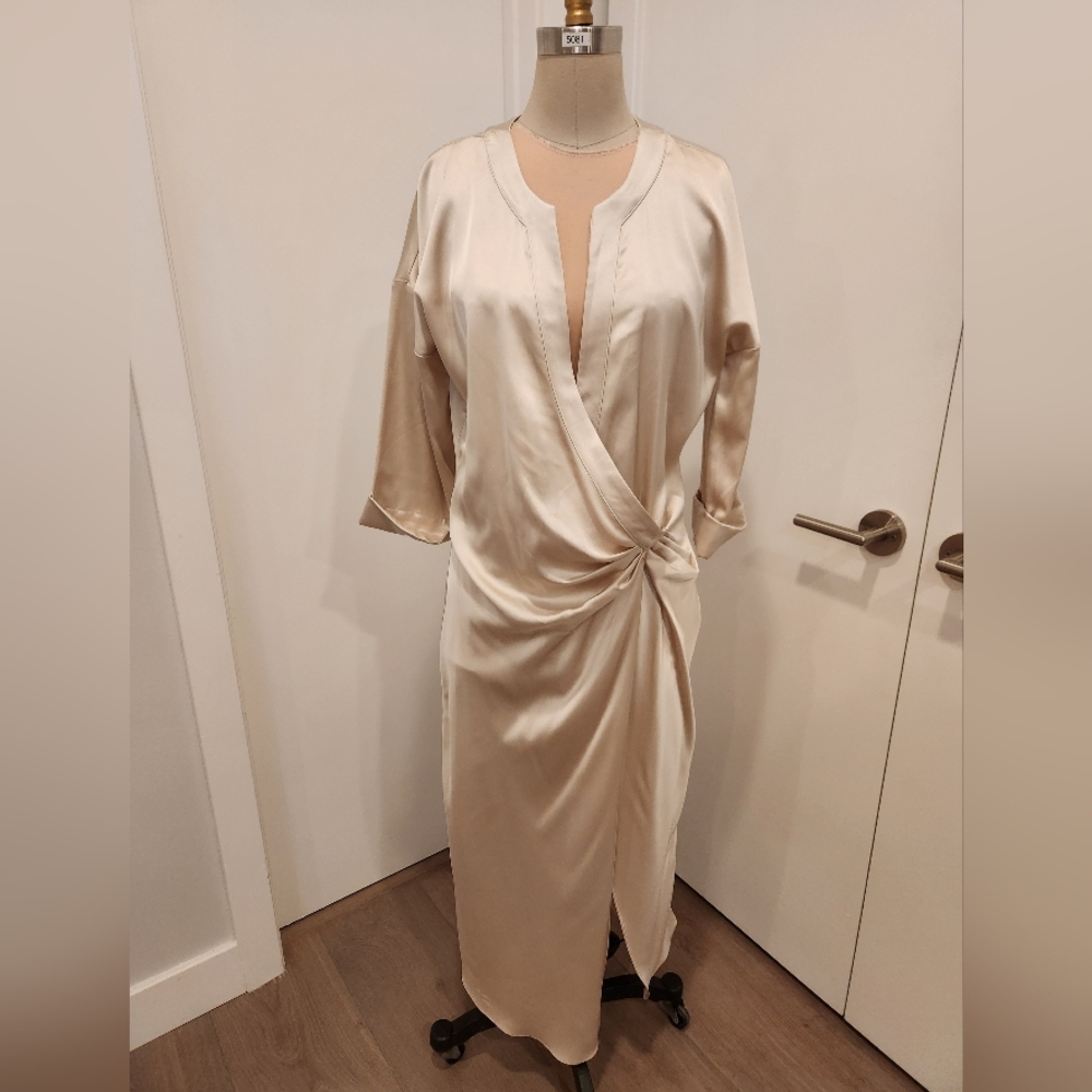 High Slit Open Front Dress